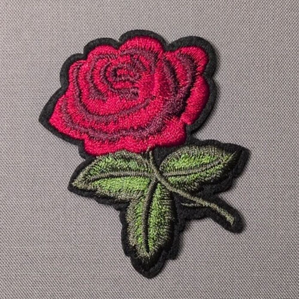 Rose Flower Iron On Patch | Floral Patch
